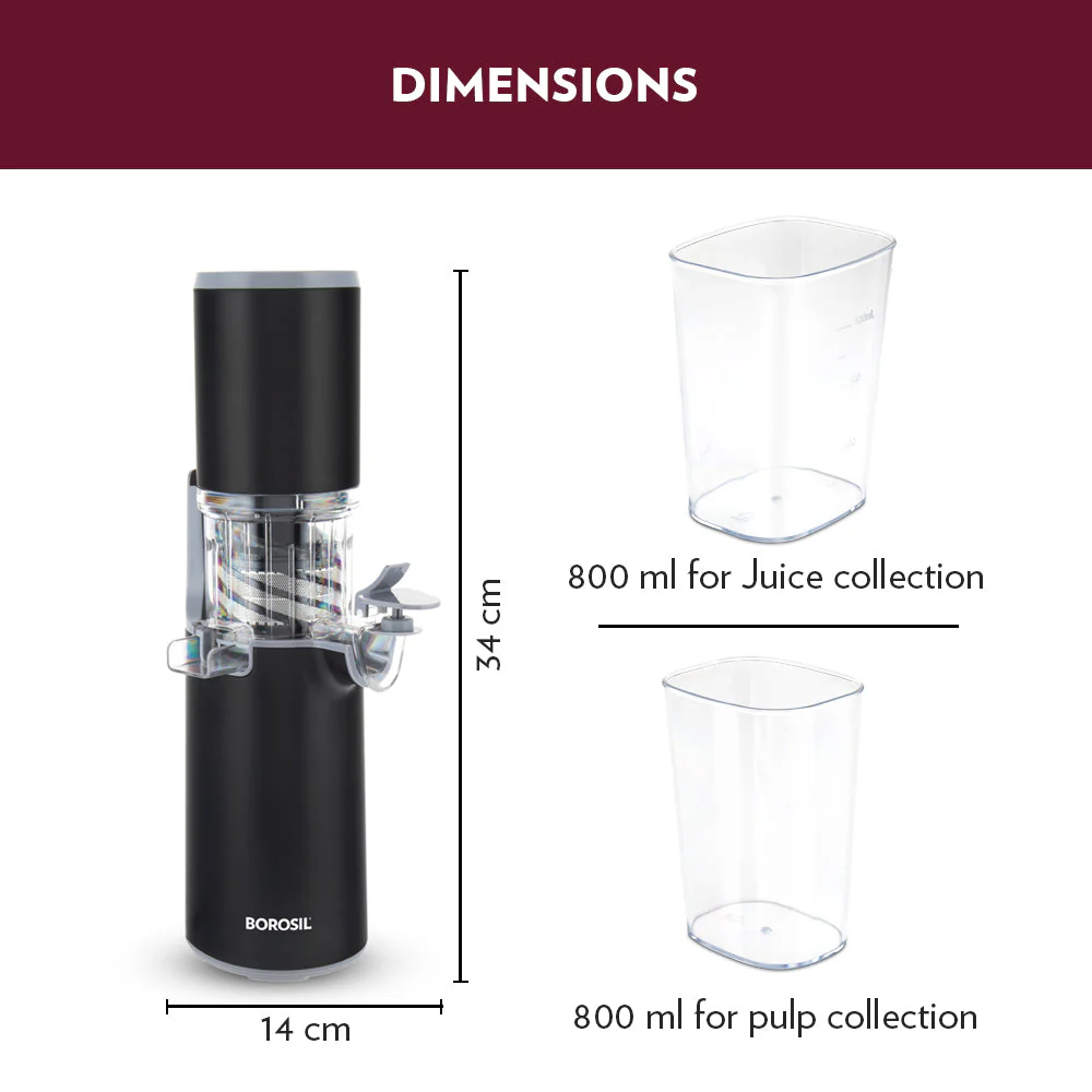 2025 Borosil Easy Juice Kaltpress-Entsafter