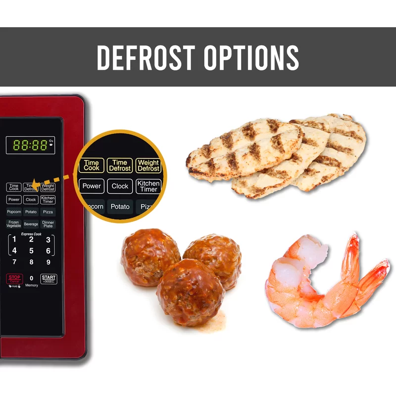 Micro-ondes de comptoir Farberware FMO11AHTBKN 1,1 pi³ / 1000 W - Rouge métallisé (2025)