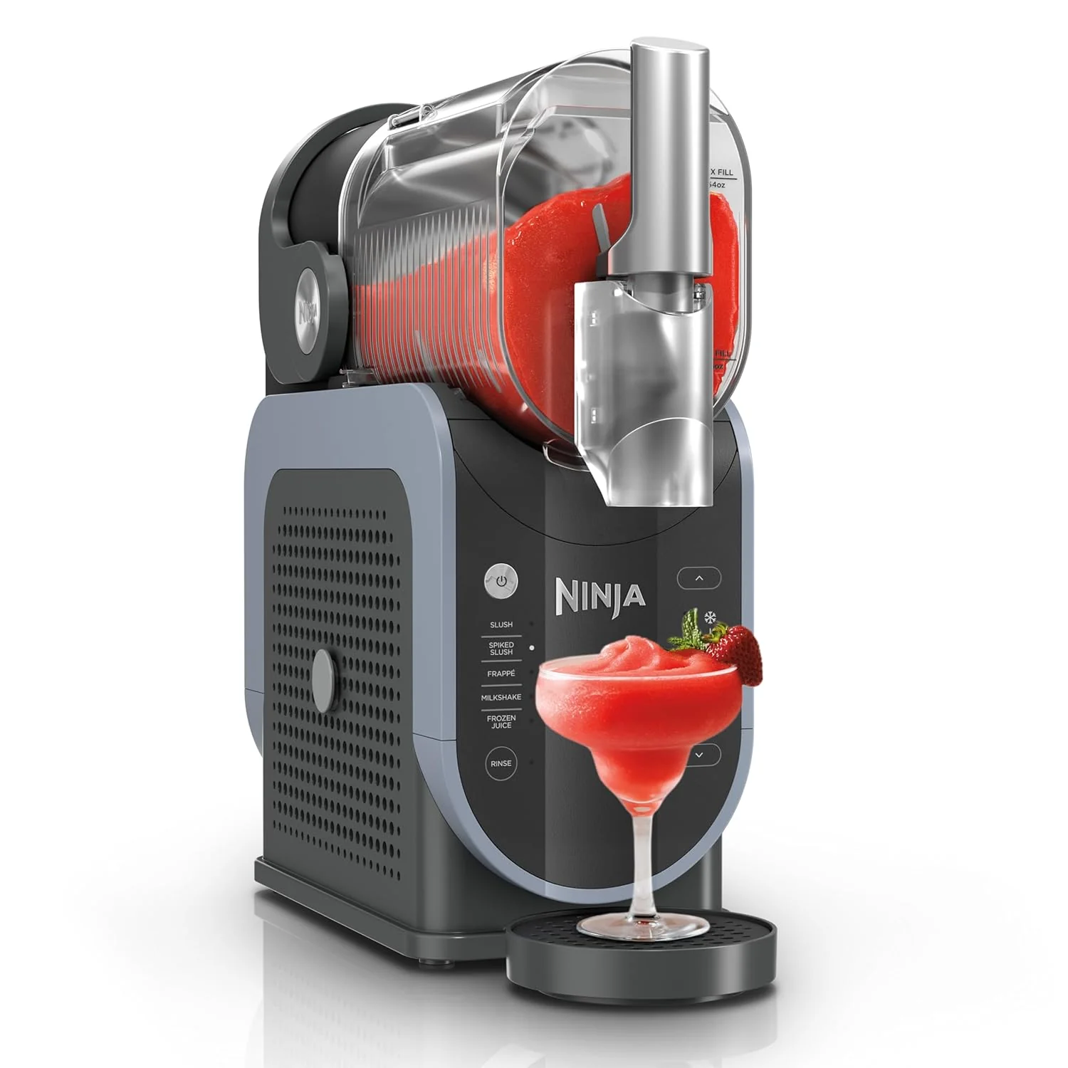 SLUSHi with RapidChill Technology. 88 oz. Frozen Drink & Slushie Machine. 5 Preset Programs. Margaritas. Frappés. and More. Premium Accents. Black. FS301