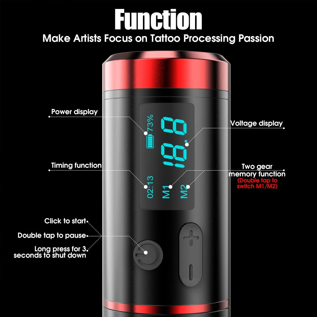 Machine à tatouer sans fil Dragonhawk Armor Pro