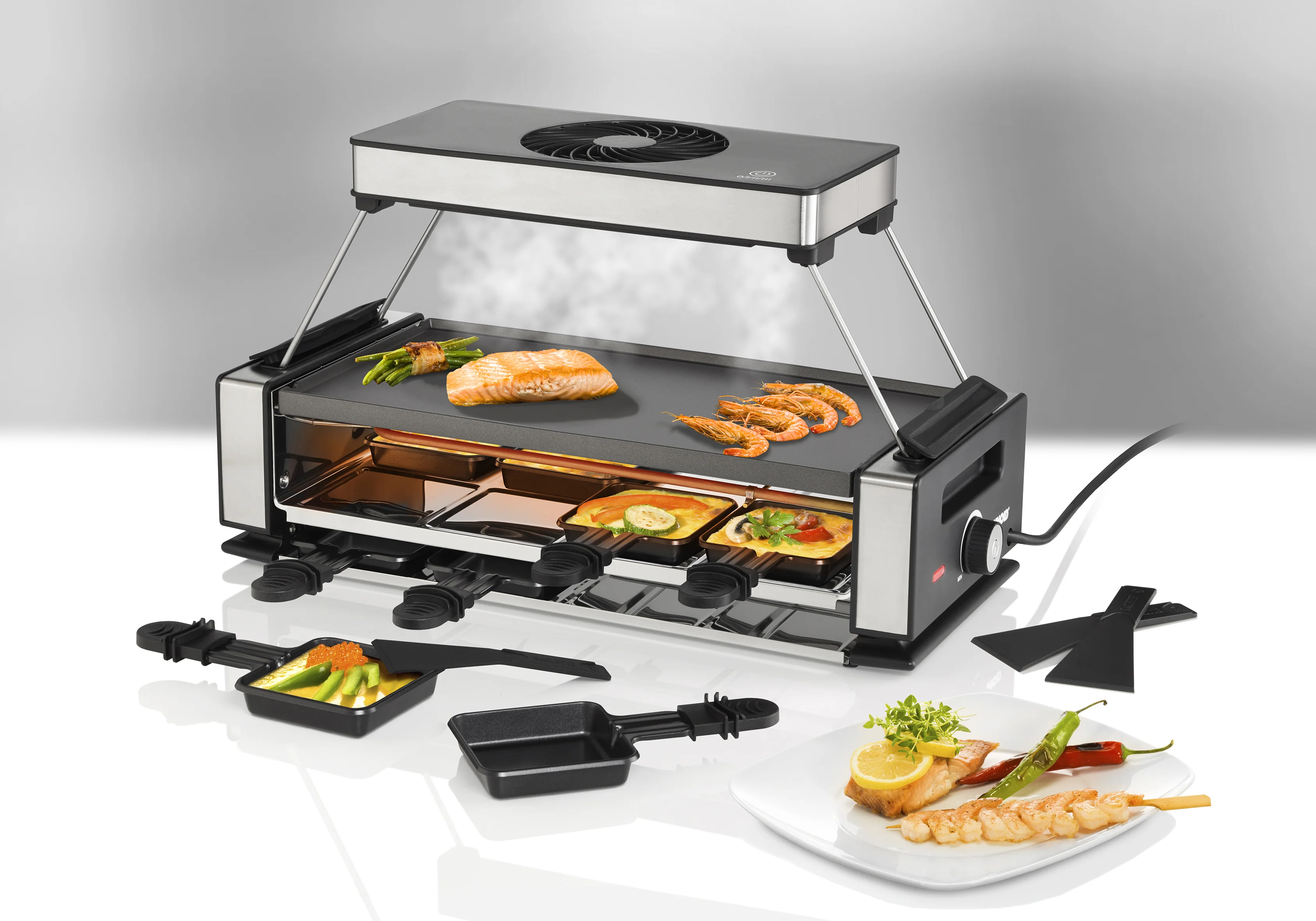 2025 Raclette Smokeless – Røgfri Raclette med Raclette-opskriftsbog
