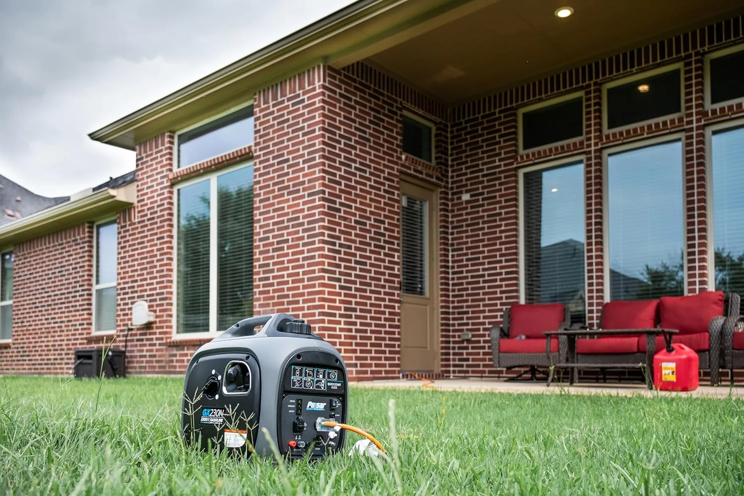 Pulsar 2, 300W Portable Gas - Powered Quiet Inverter Generator for Home Emergency Backup, Parallel Capability, RV Ready, Long Run Time, GX230N