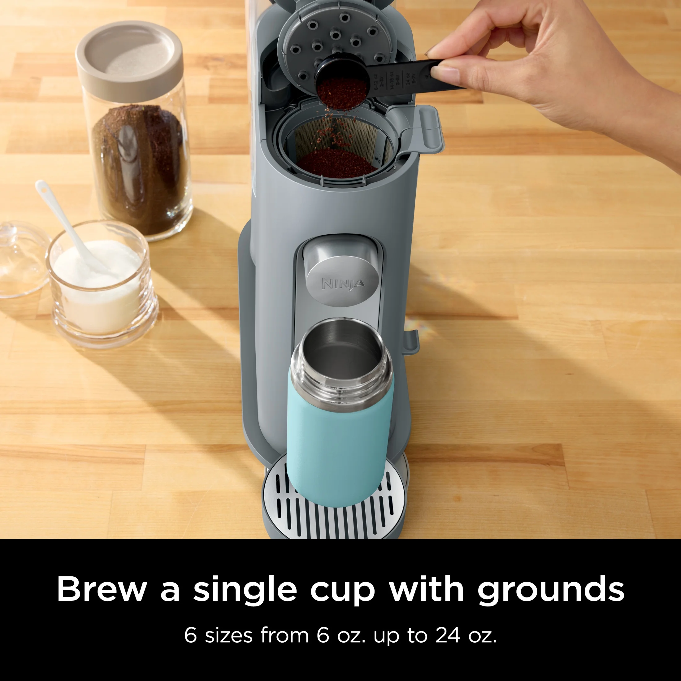 Ninja Pods & Grounds Single - Serve Coffee Brewer, Steam Grey