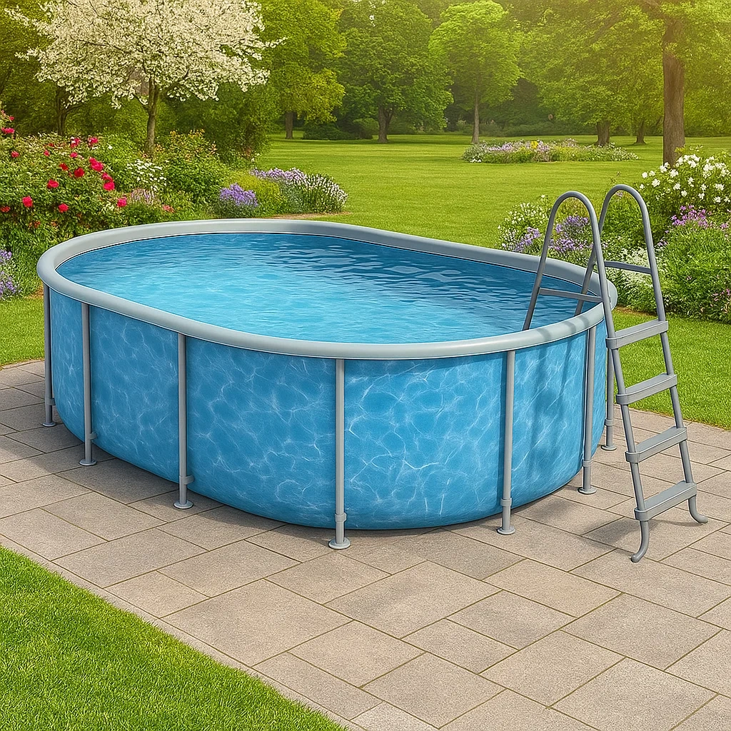 Piscine tubulaire ovale amovible 418 x 243 x 98 cm bleu/gris s pssdWdu118hQ