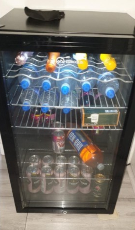 Subcold Super85 LED – Under-Counter Fridge | 85L Beer, Wine & Drinks Fridge | LED Light + Lock and Key | Energy Efficient (Silver, 85L) [Energy Class E]