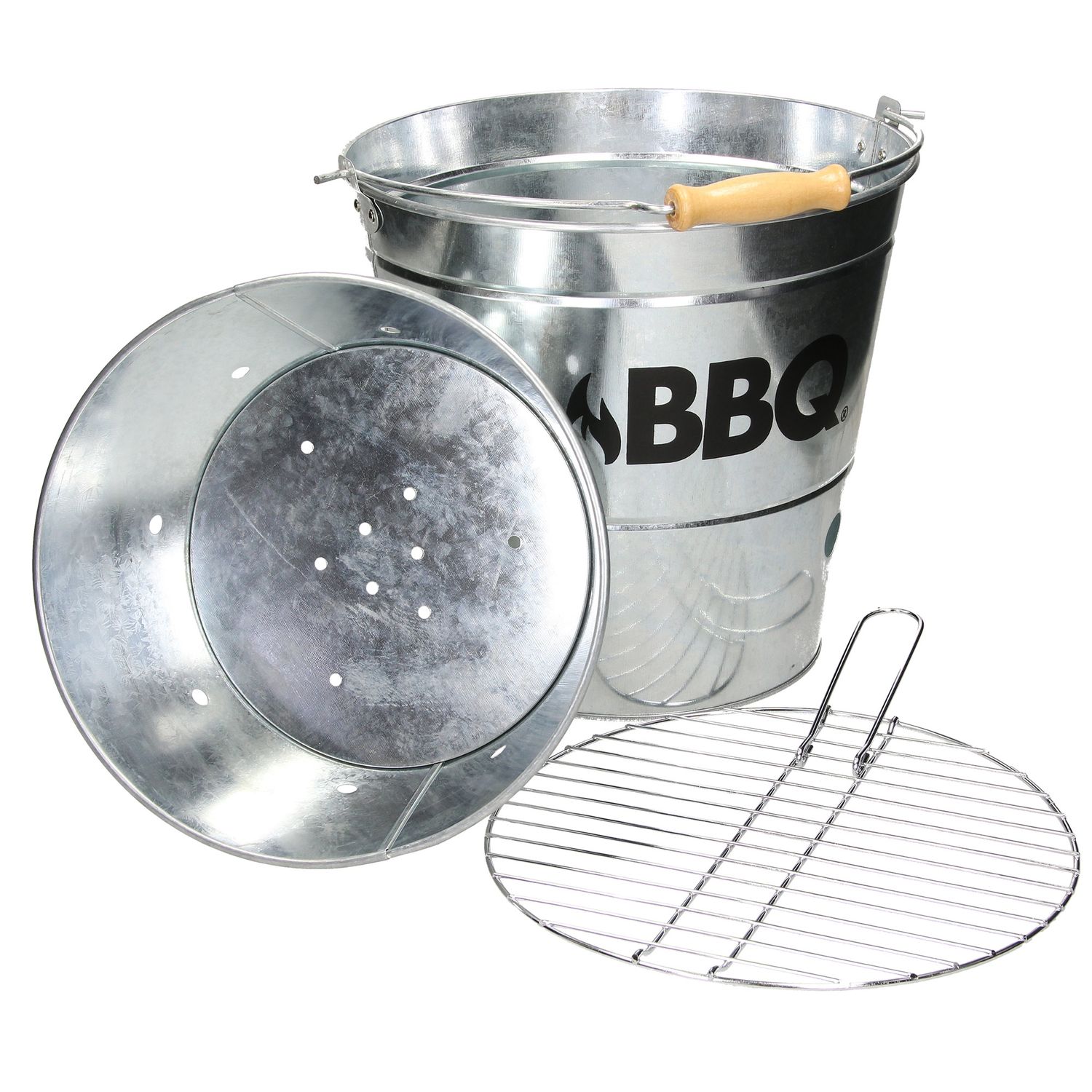 Grillterning med rist og bærehåndtag Ø25cm sølv Ecd Tyskland