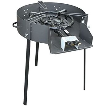 Flores Cortes – Runder Grill mit Stützen, 500 mm. Für Brennholz und Holzkohle.