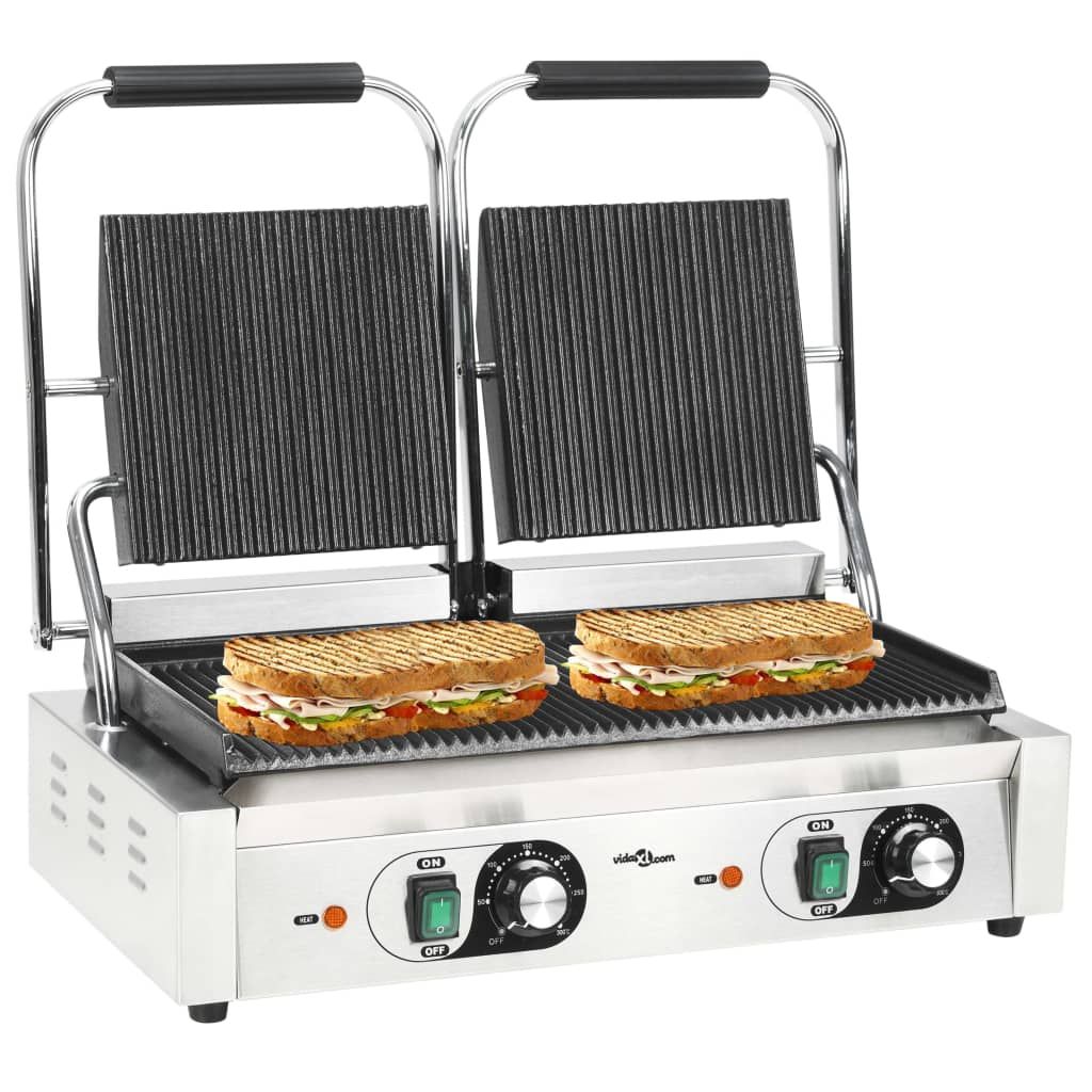 Doppelrippengrill 3600 W 57x30,5x20 cm Vidaxl