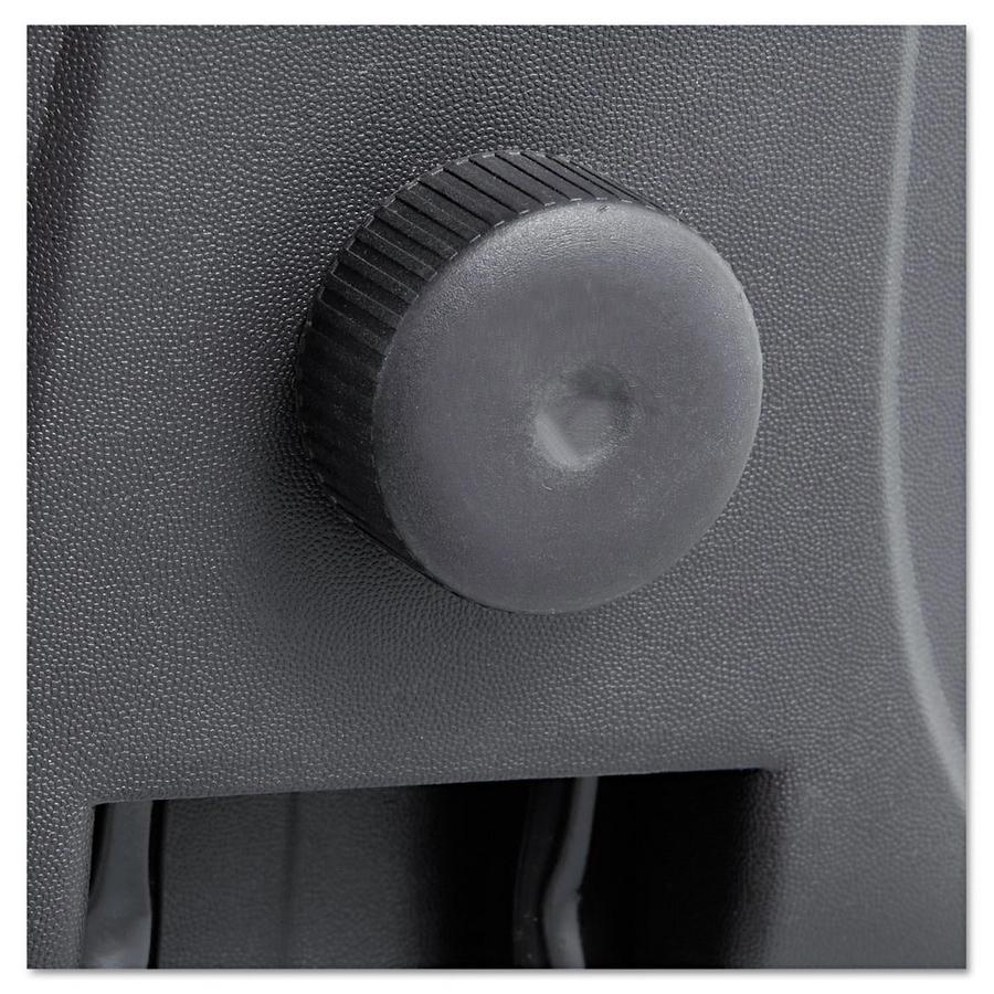 2025 Alera Interval-serien drejelig arbejdsskammel i kunstlæder. Sort