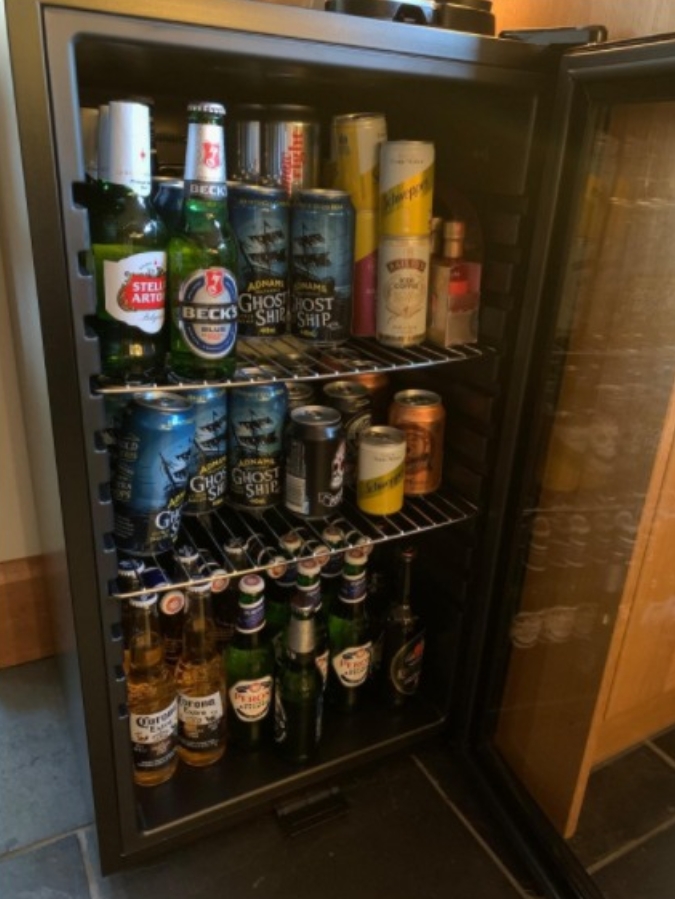 Subcold Super85 LED – Under-Counter Fridge | 85L Beer, Wine & Drinks Fridge | LED Light + Lock and Key | Energy Efficient (Silver, 85L) [Energy Class E]
