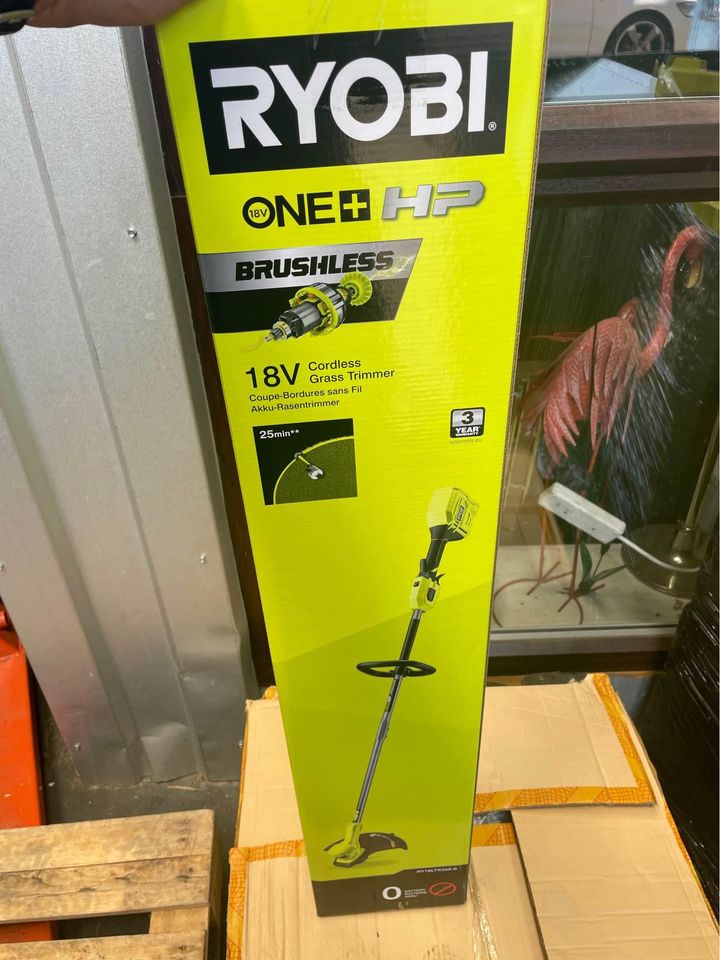 Ryobi One + HP Cordless Brushless Grass Strimmer - Bare Tool - Battery Not Included