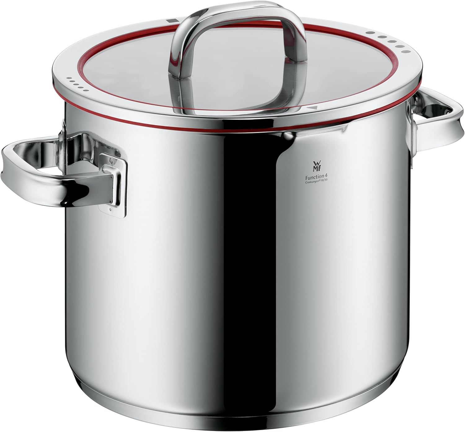 WMF Function 4 - 5-delt køkkengrejsæt, rustfrit stål egnet til induktion, 1 lav gryde 20 cm, 3 høje gryder 16 cm, 20 cm og 24 cm med låg, 1 gryde 16 cm