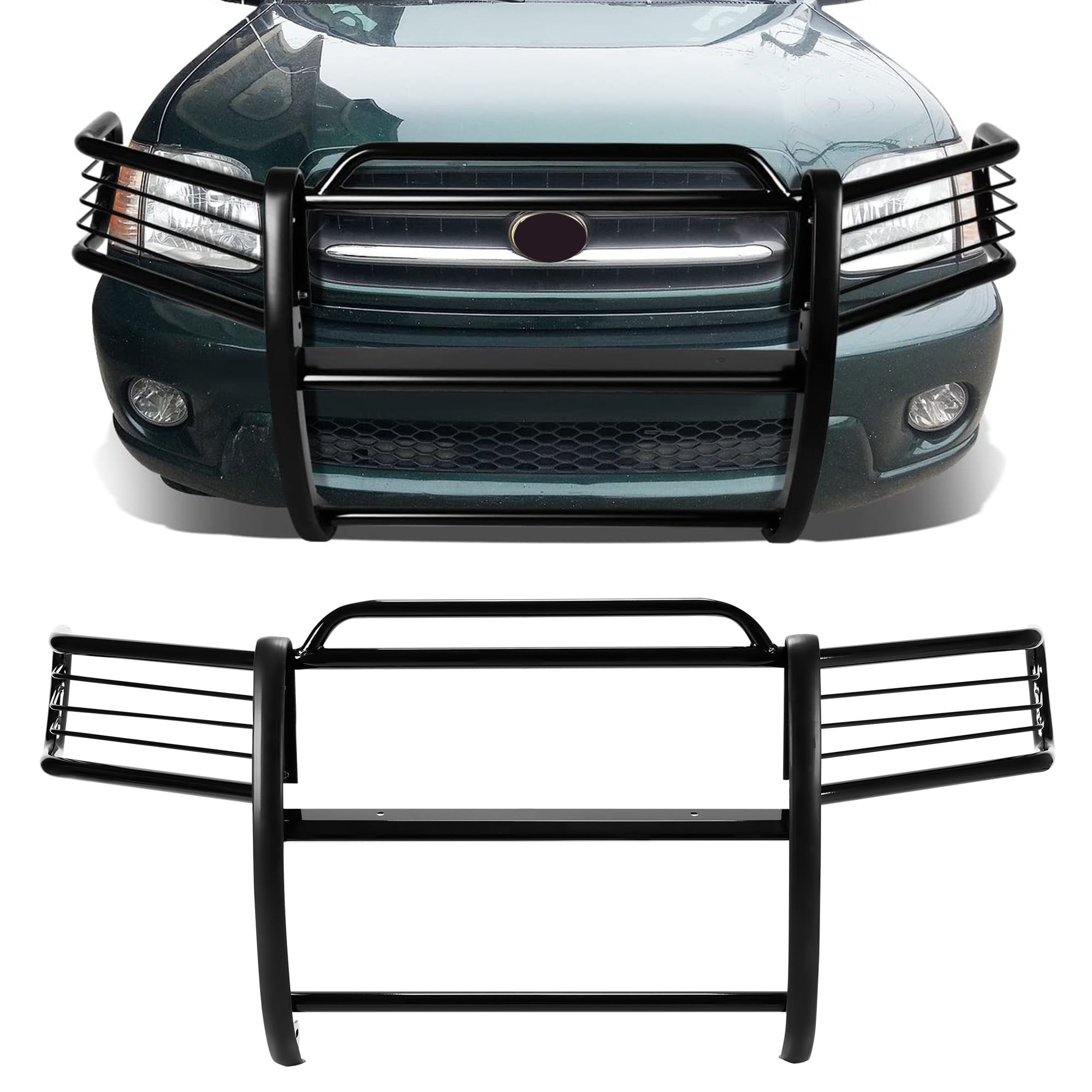 Pare-chocs avant et grille de protection en acier noir Kojem pour Toyota Tundra 2000-2006 et Sequoia 2001-2004