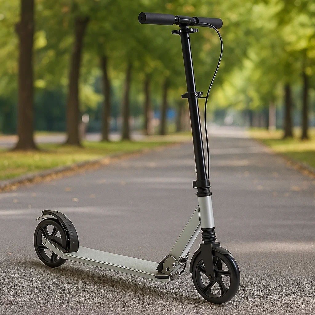 Trottinettes pour enfants noires et grises, adaptées aux enfants de 6 à 12 ans - jckpgfba54HL