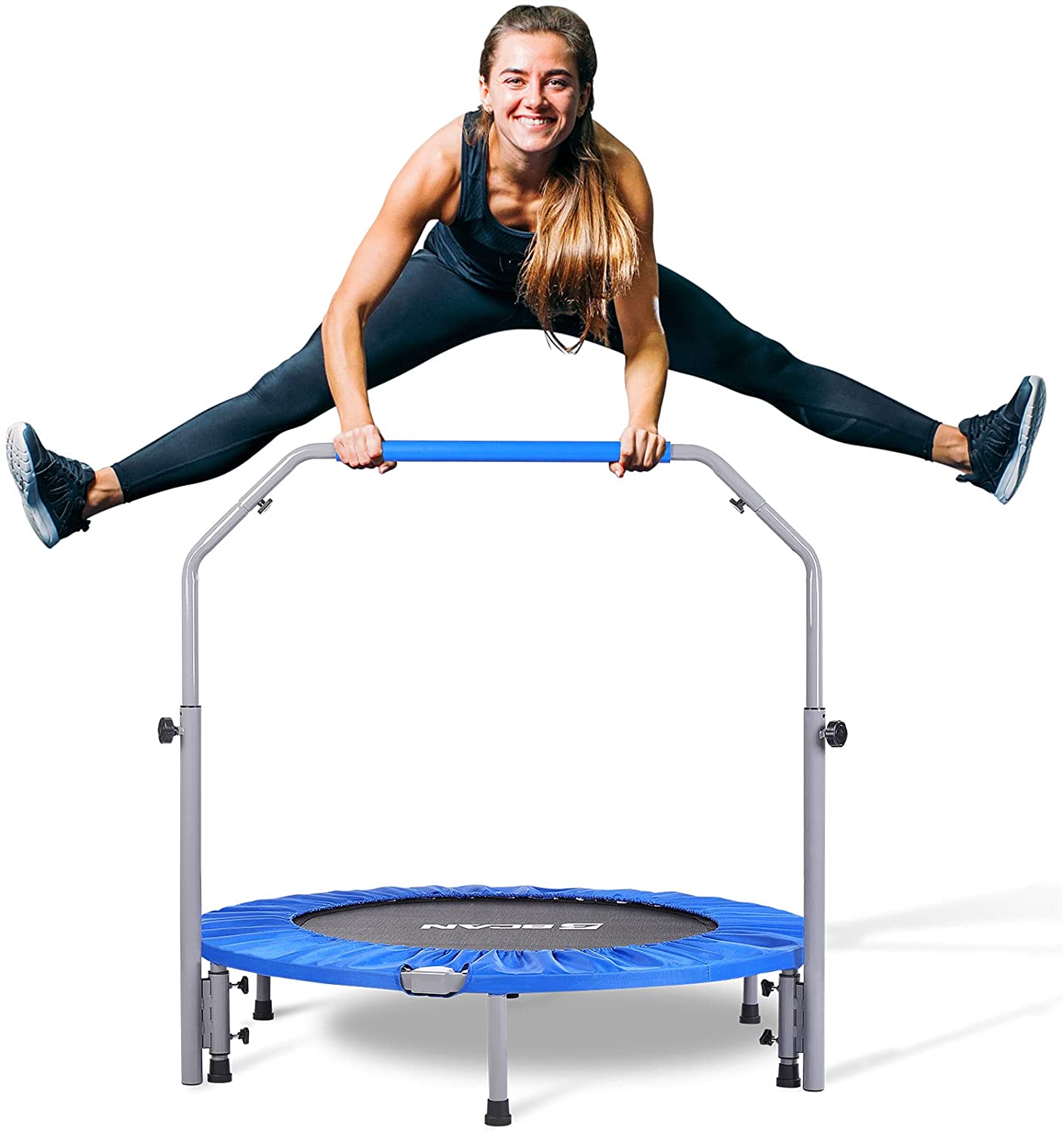 BCAN 40/48" foldbar trampolin, mini-motionstrampolin, maksimal belastning 330 lbs / 440 lbs