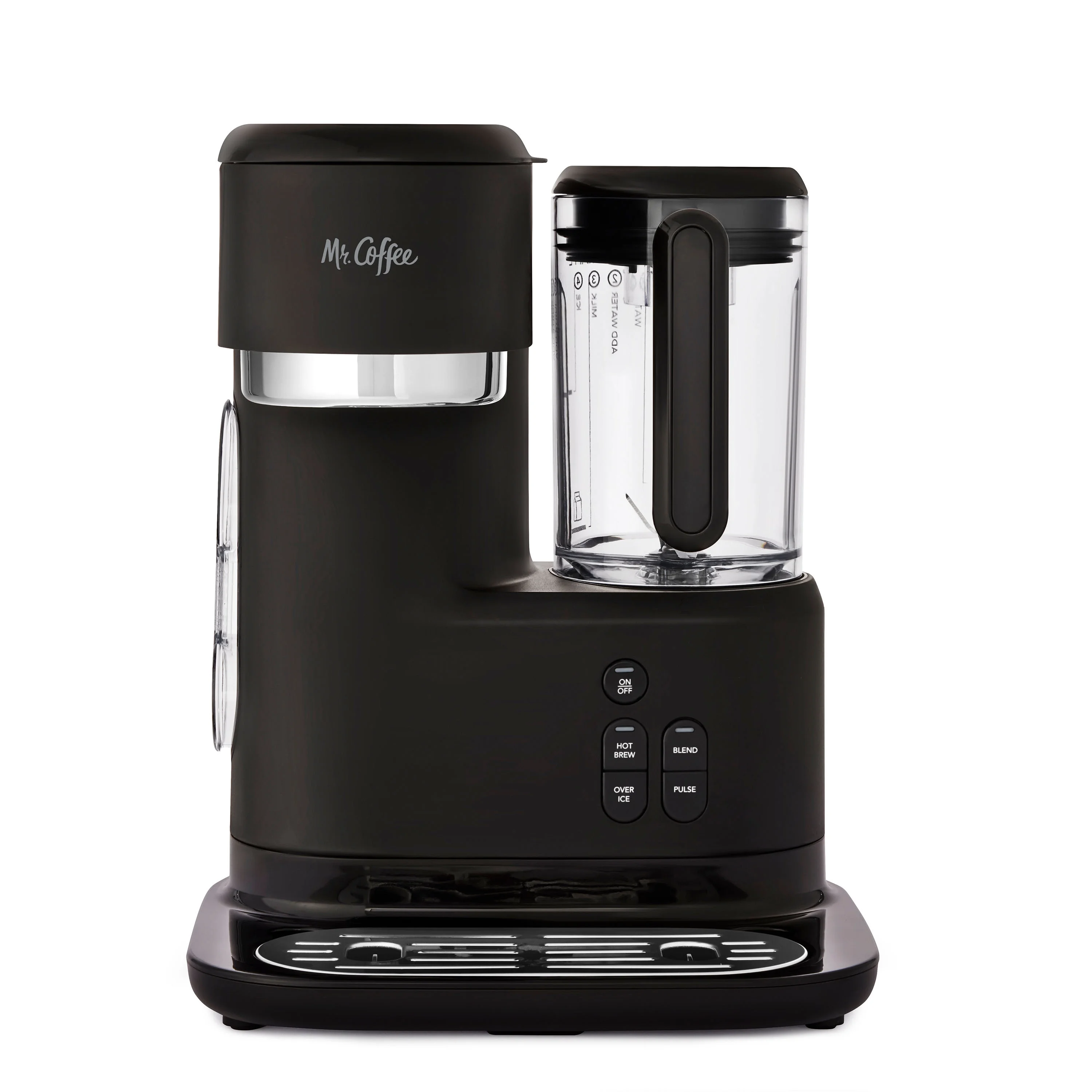 Mr. Coffee? Single - Serve Frappe?, Iced, and Hot Coffee Maker and Blender, Black with 2 to - Go Tumblers, Reusable Coffee Filter