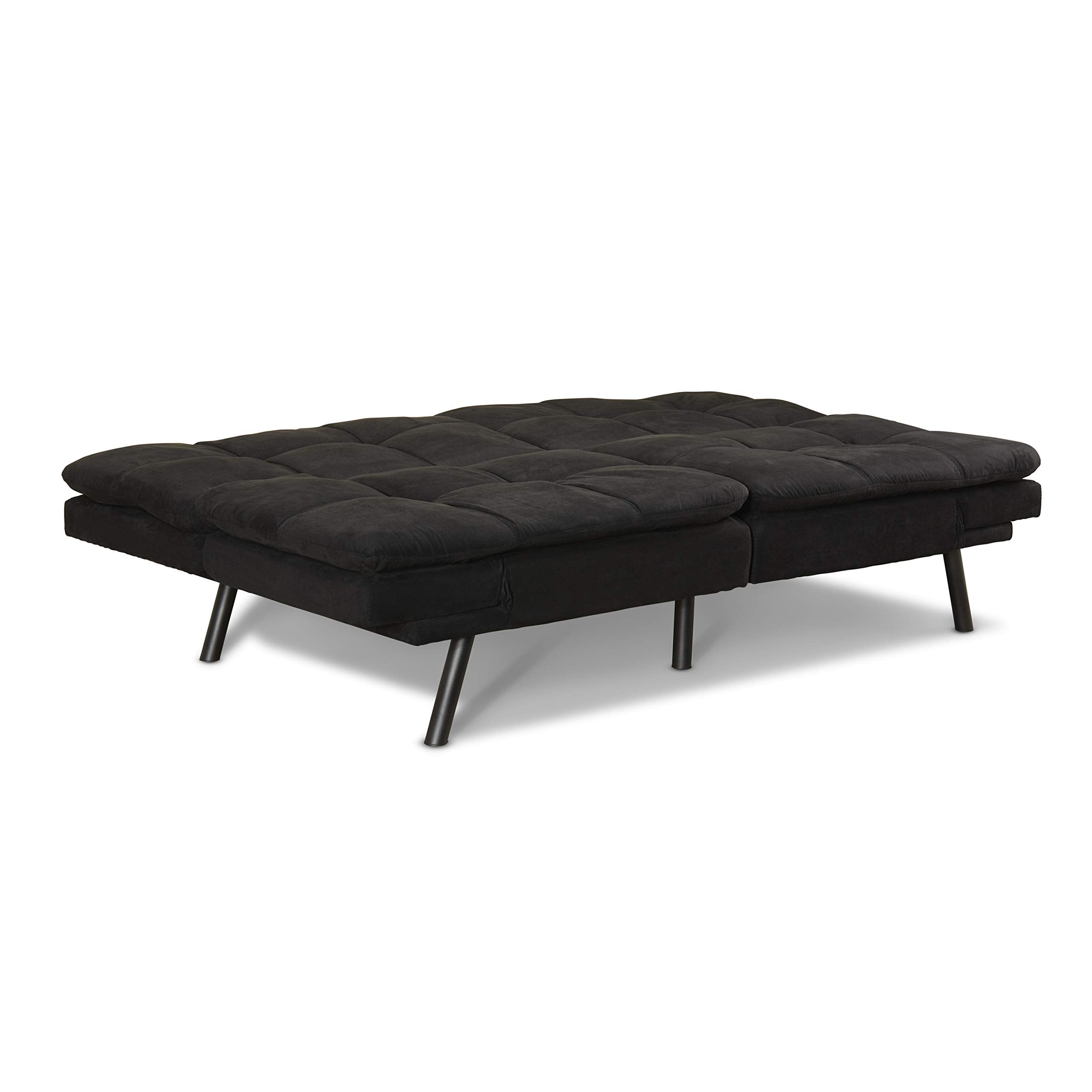 Futon en tissu noir Mainstay Memory