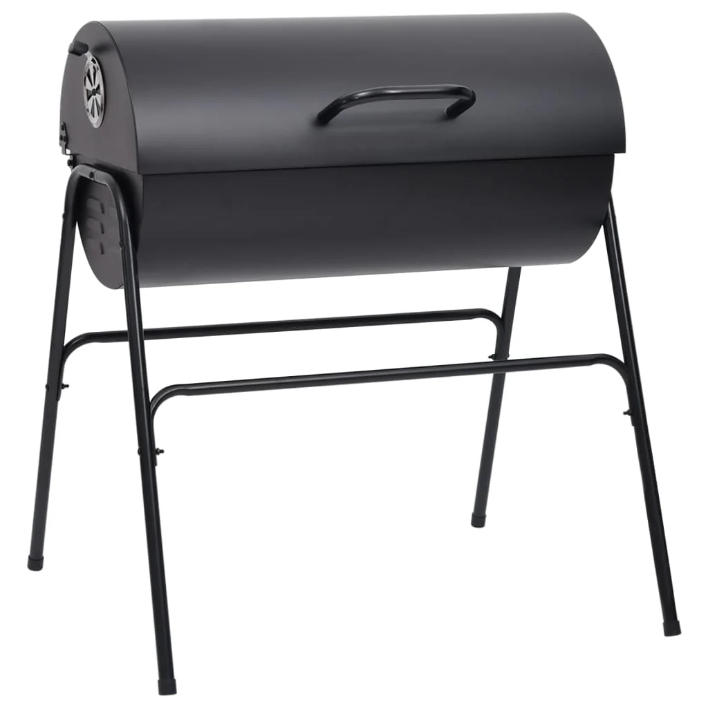 Barbecue portable en acier 80 x 95 x 90 cm avec 2 grilles de cuisson noires
