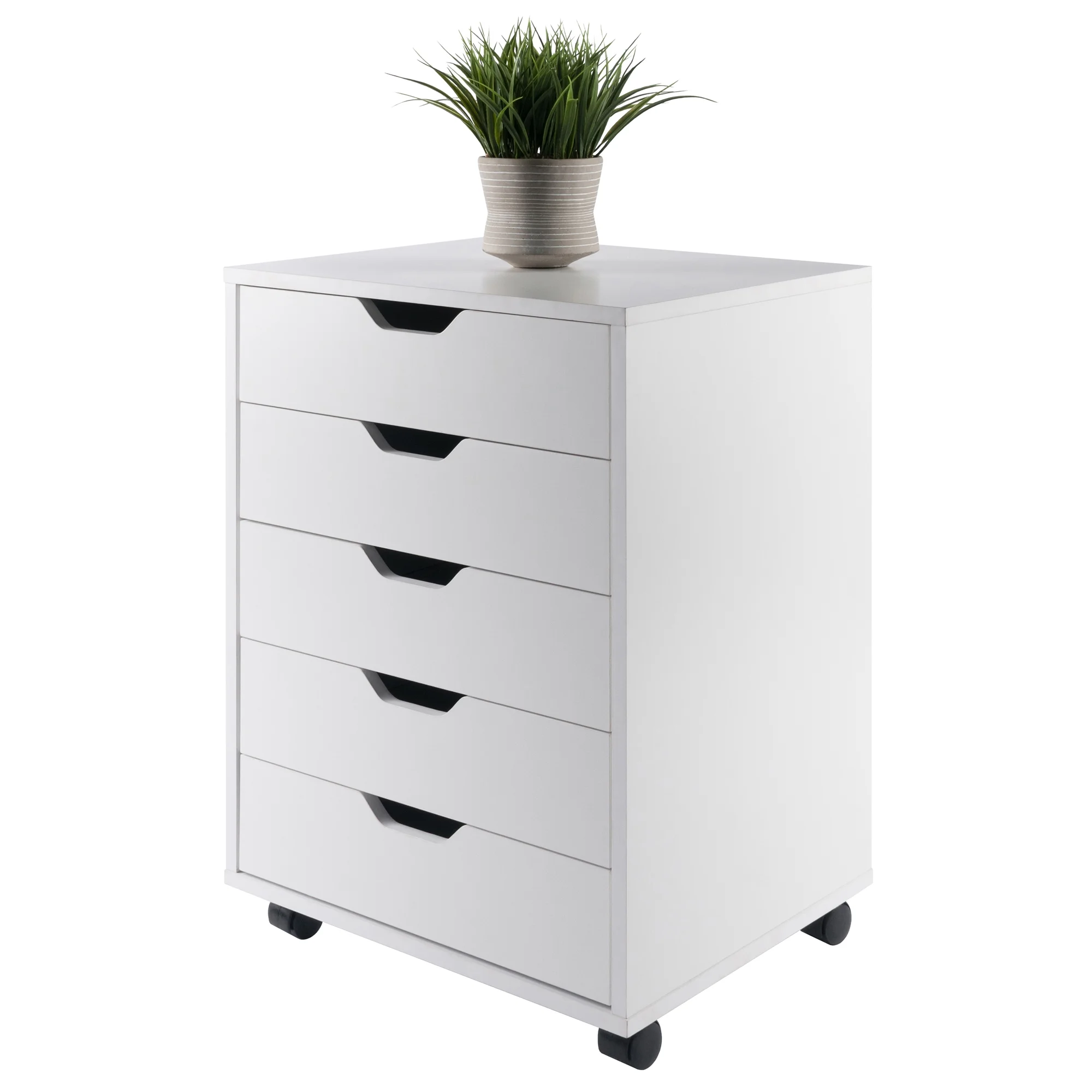 Winsome Halifax 5 - Drawer Mobile Cabinet 10519, White Finish