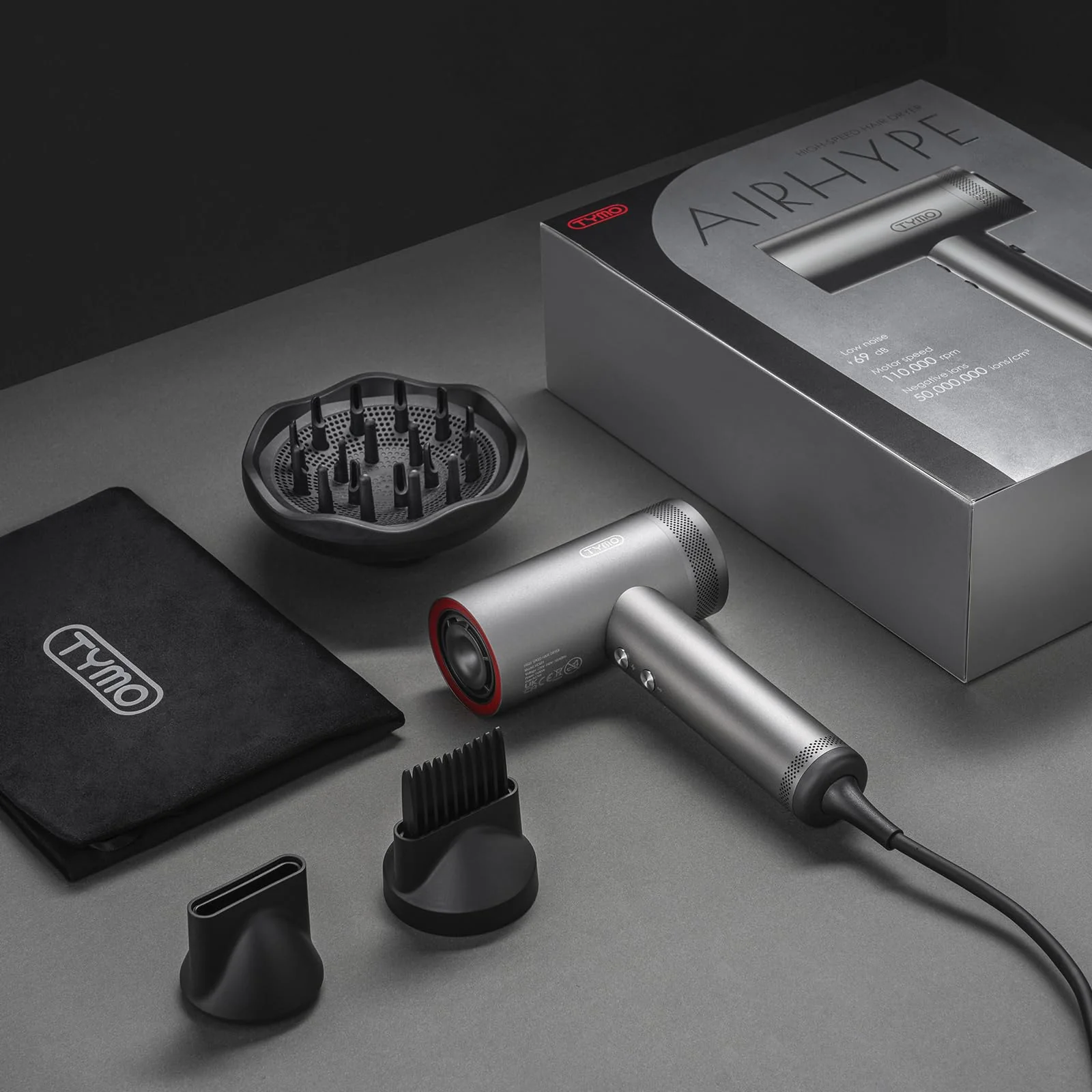 TYMO 1500W Hair Dryer with Diffuser for Curly Hair