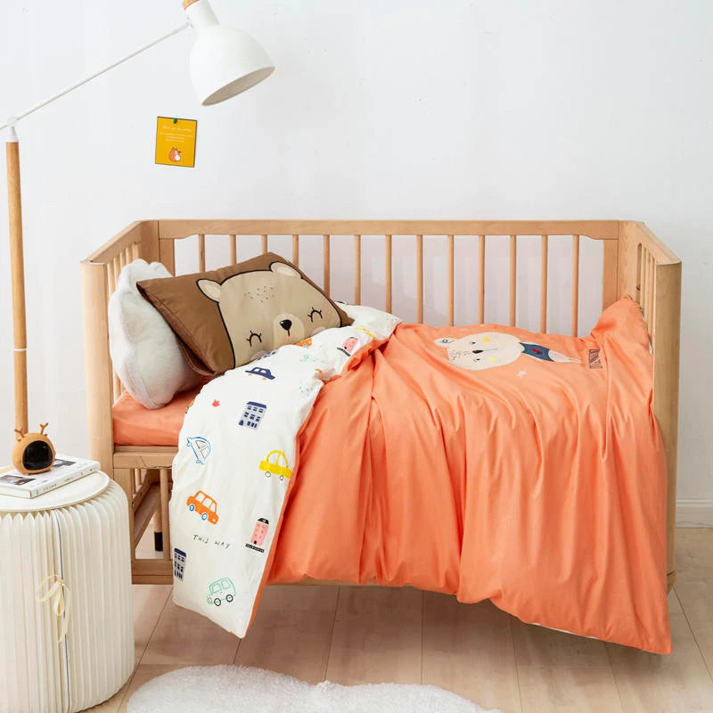 Baby bomuldsapplikationsbroderikit "Lille bjørn"