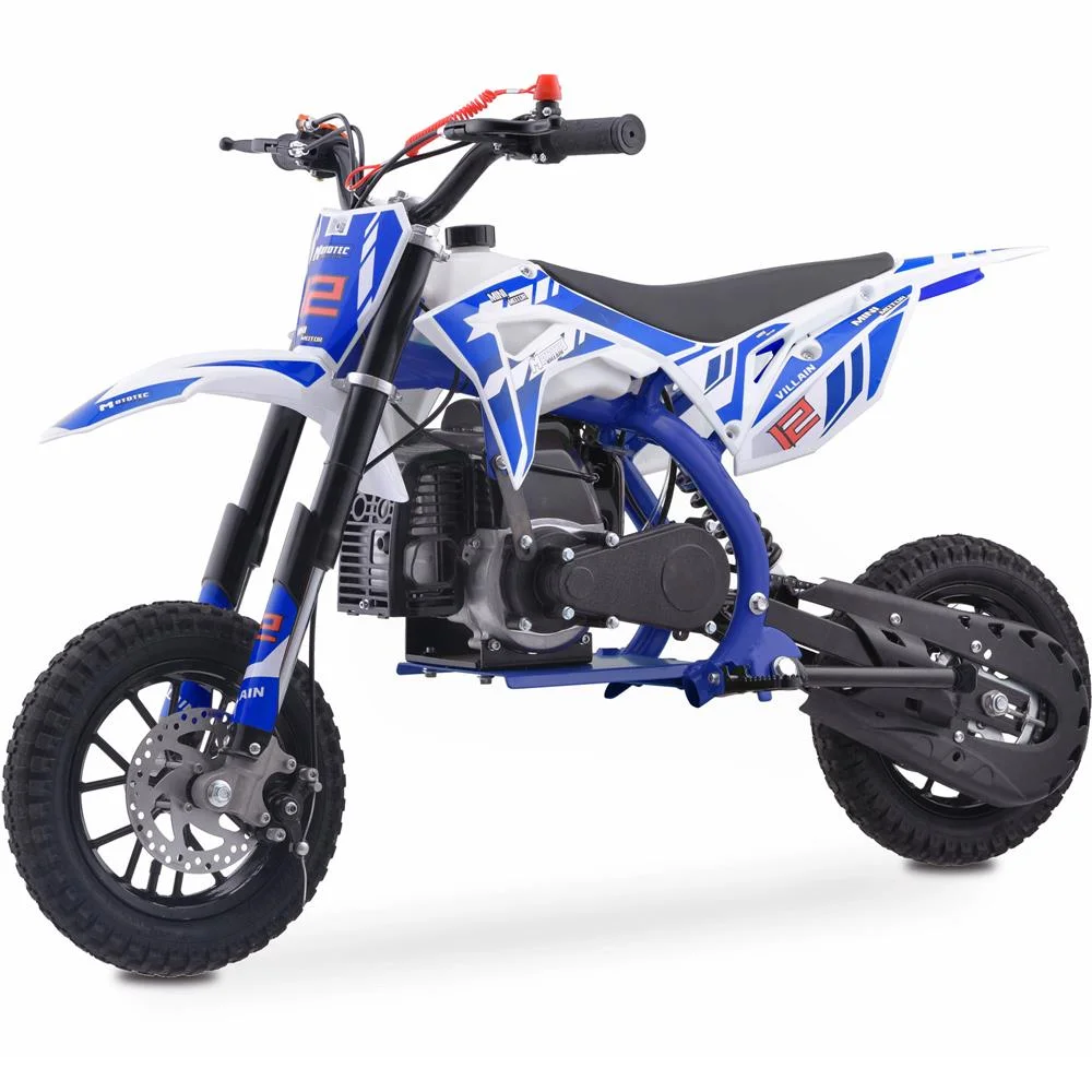 Mototec Villain 52cc 2 - Stroke Kids Gas Dirt Bike Blue
