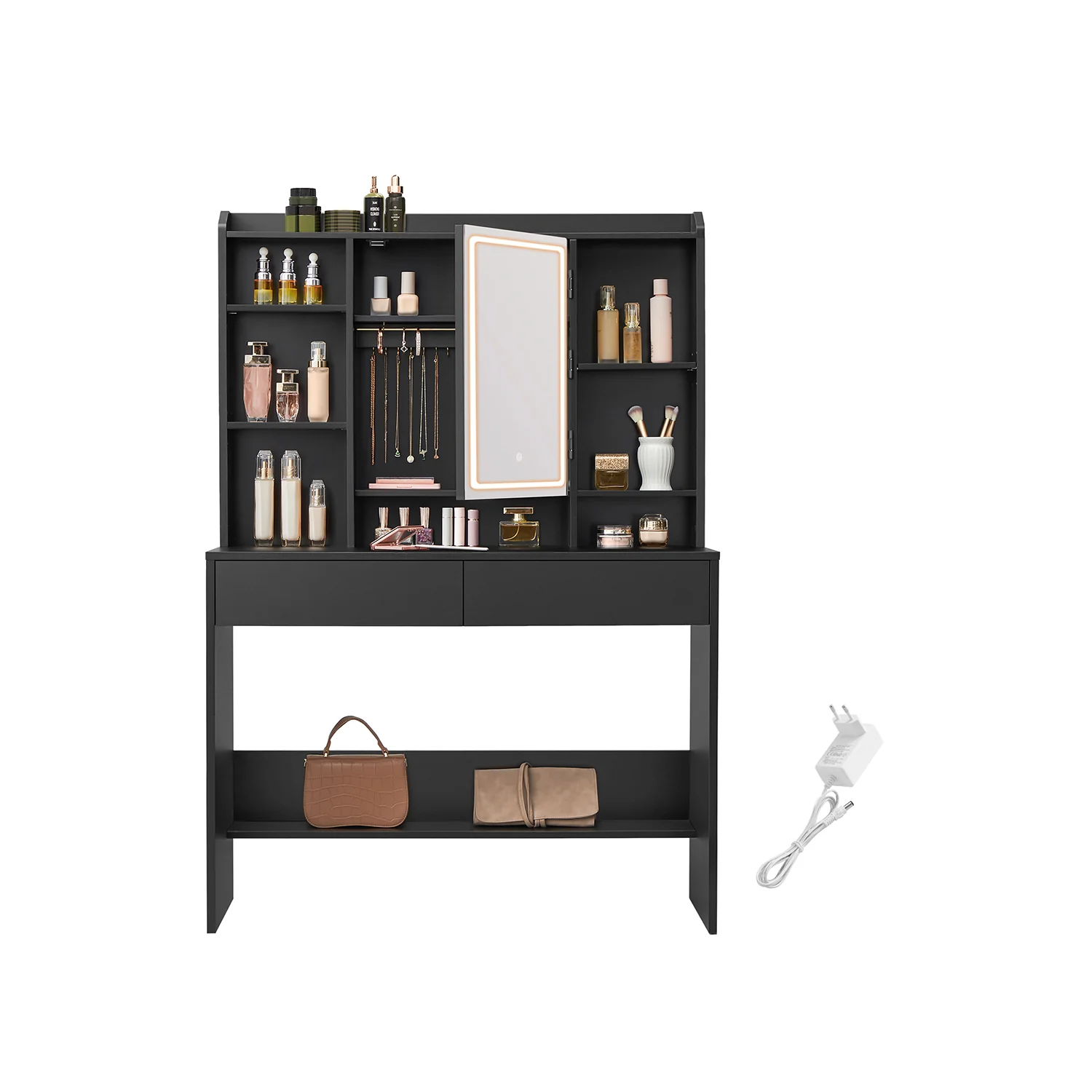 Coiffeuse avec lumières LED blanches