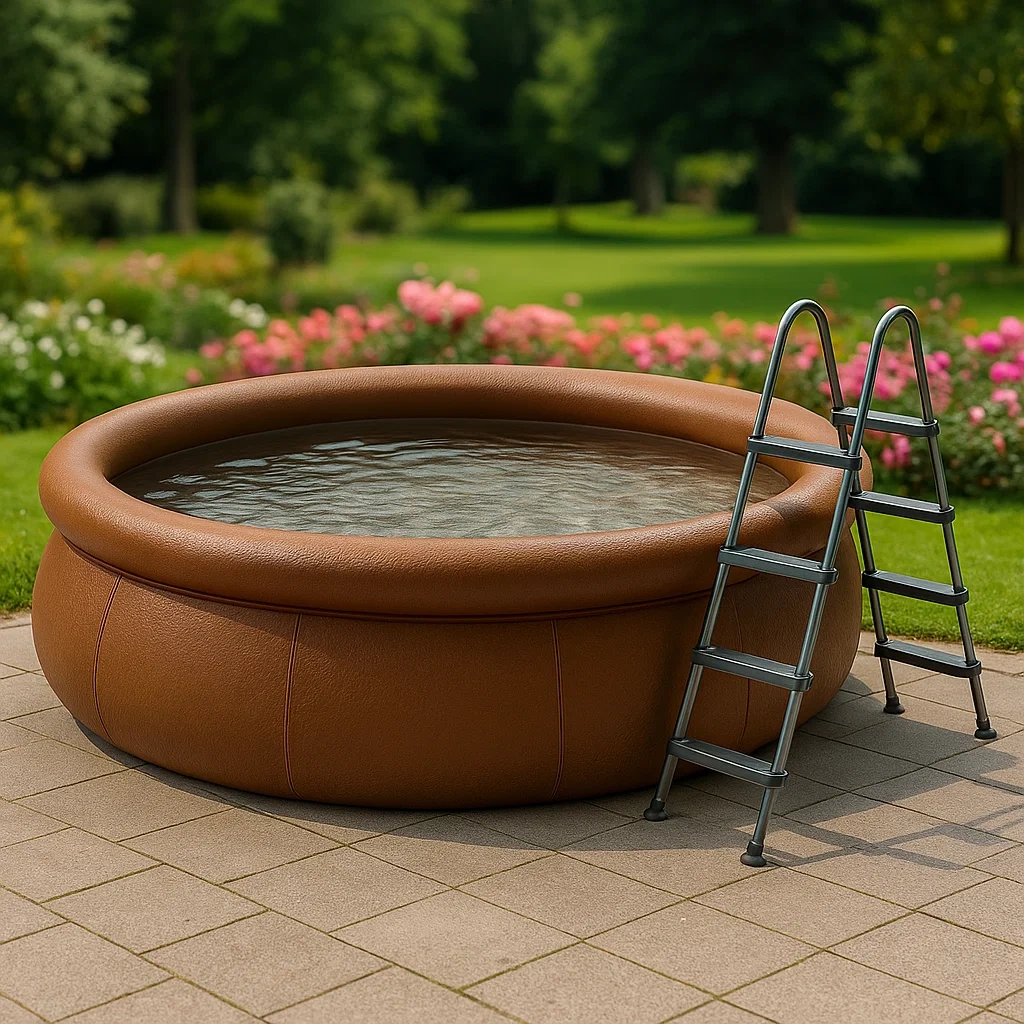 Piscine amovible 300 x 75 cm, marron avec filtre iDbHfhCZ40ca