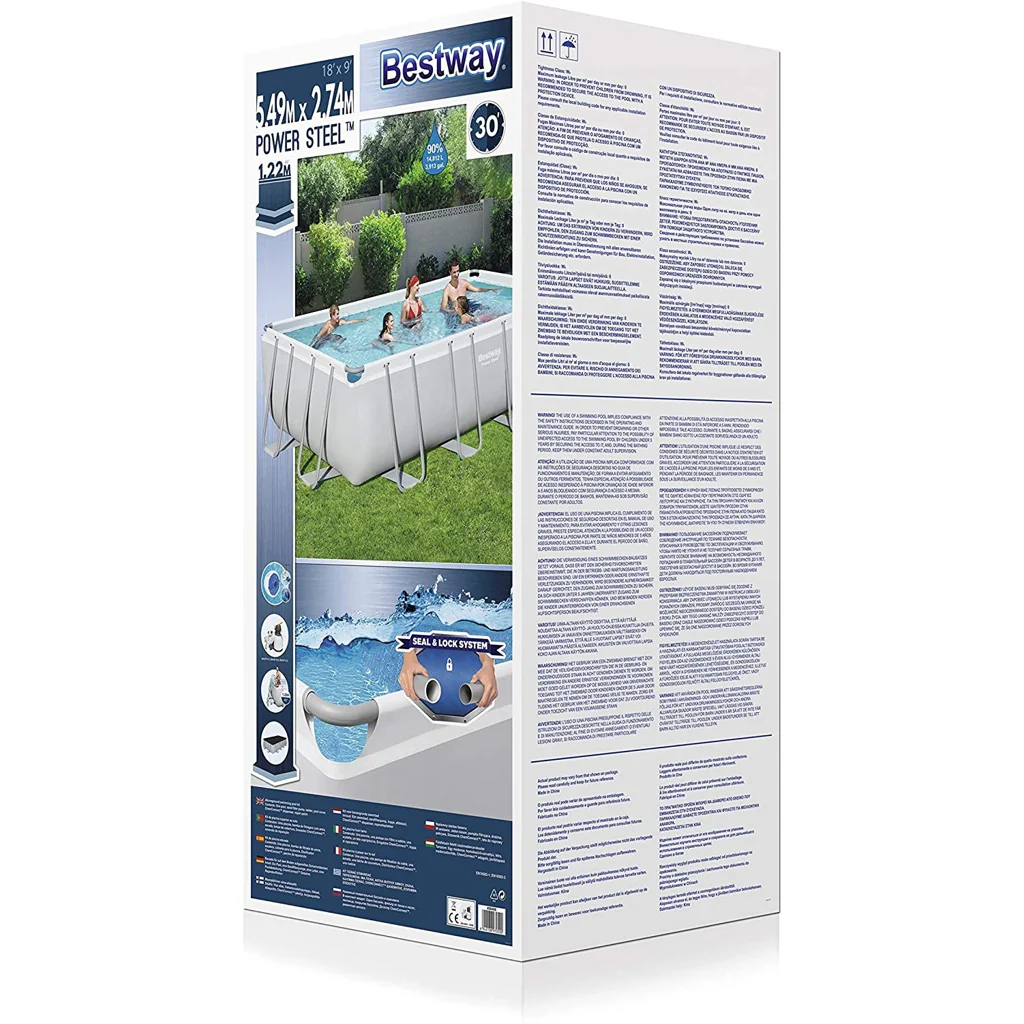 2025 Power Steel Frame pool 549x274x122 cm rektangulær 56466