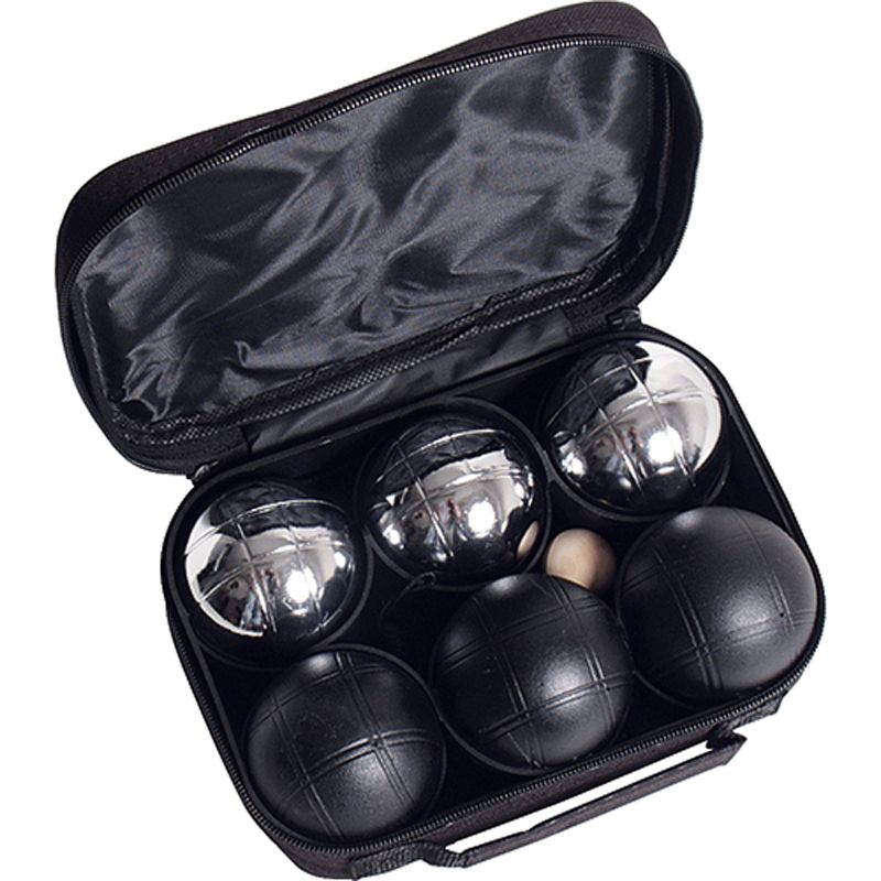 Pulverlakeret metal petanquesæt (6 dele)