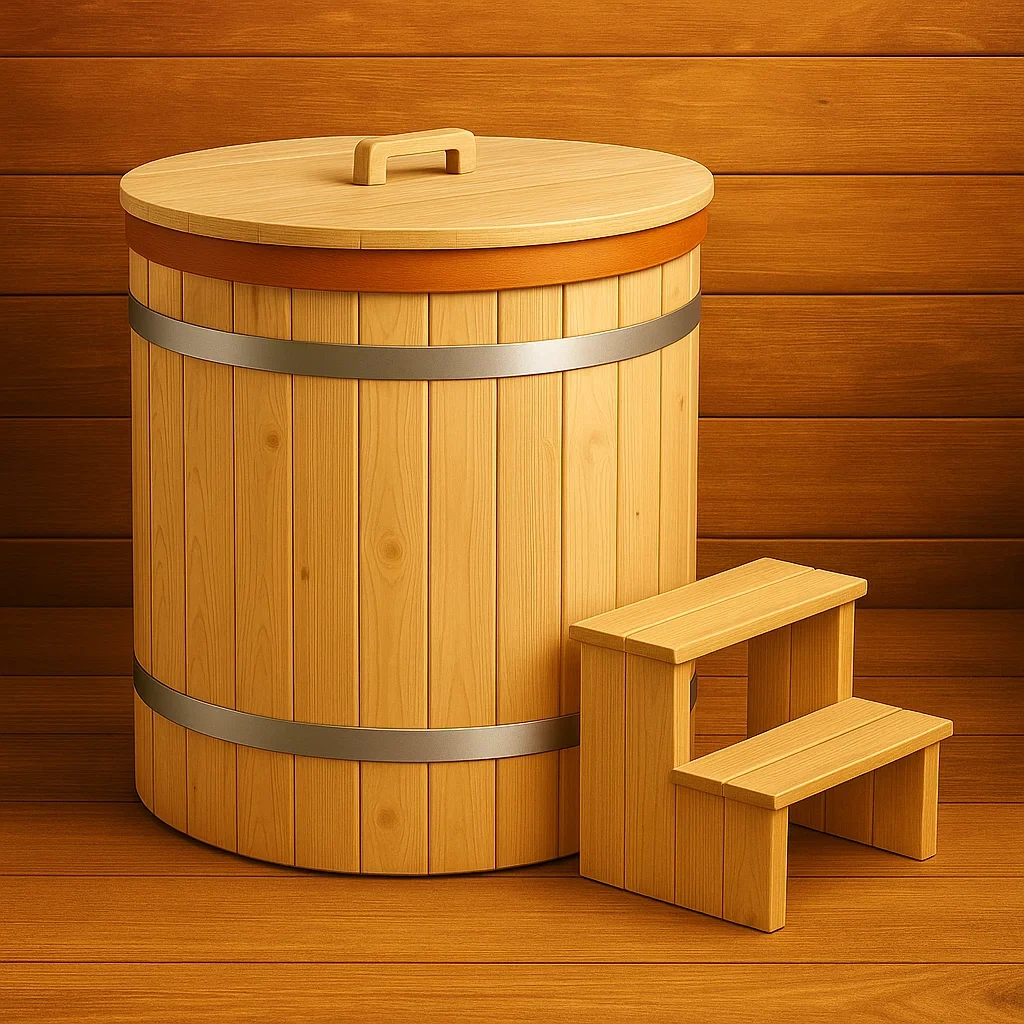 Spas rigides 100x100x120 cm 1 bac carré rond en bois clairSjEN439uX