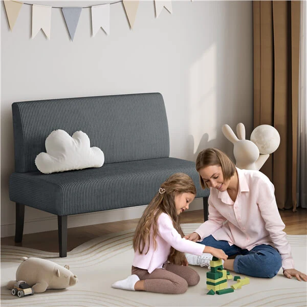 Yaheetech Lille og Komfortabel Sofa – 2-personers Minisofa