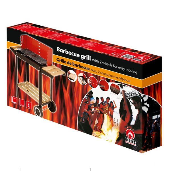 Rustfri stålgrill 83x28x83cm