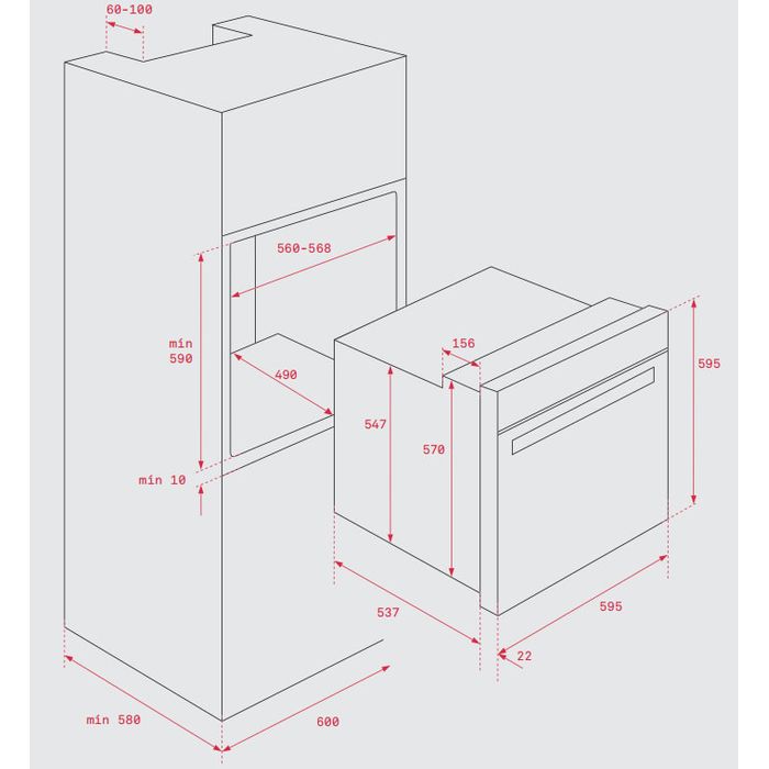 Four conventionnel Teka Hbb535ss 76 L 2593w (a) noir