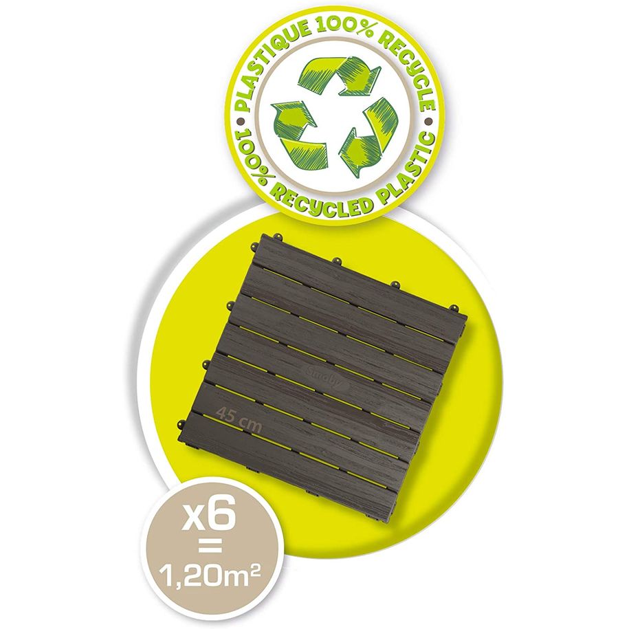 Smoby - Sæt med 6 gulvfliser 45x45 cm / Reference 810907