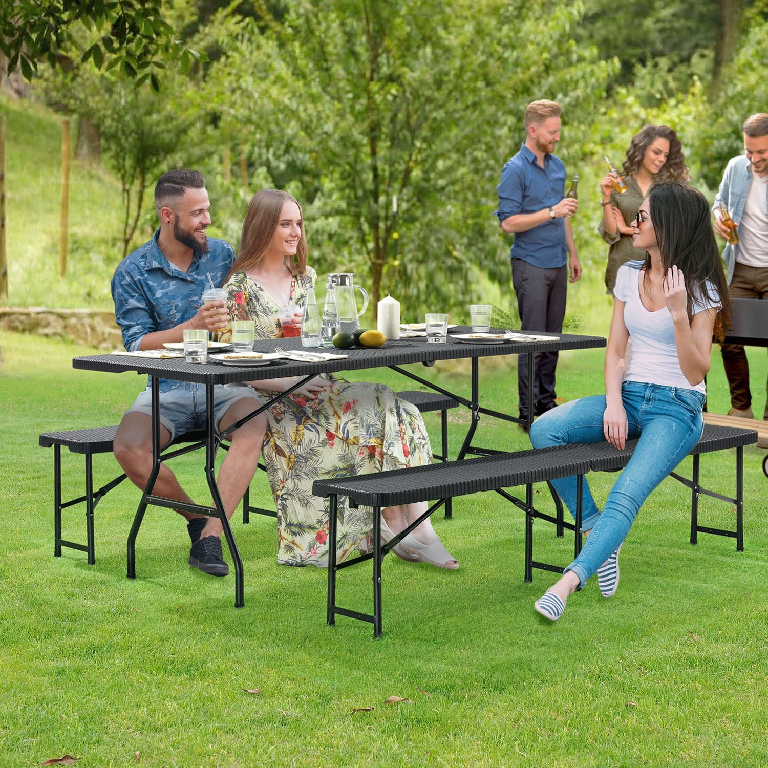 2025 Amberg 180 cm foldbart festmøbelsæt