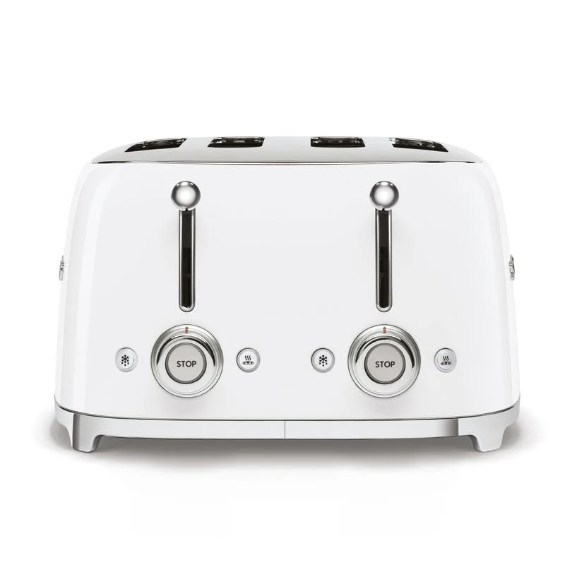 Grille-pain rétro 4 tranches SMEG TSF03WHUK, style années 50 – Blanc (2025)