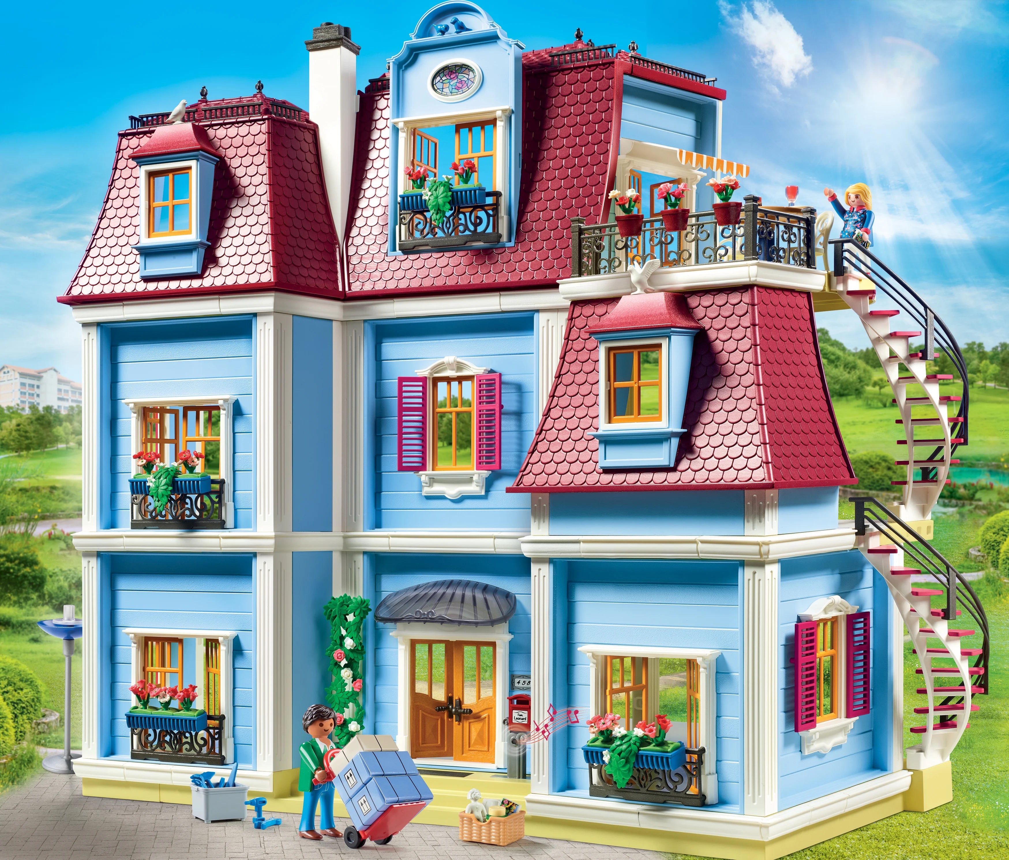 Stort Playmobil dukkehus fra 2025. Anbefales fra 4 år.