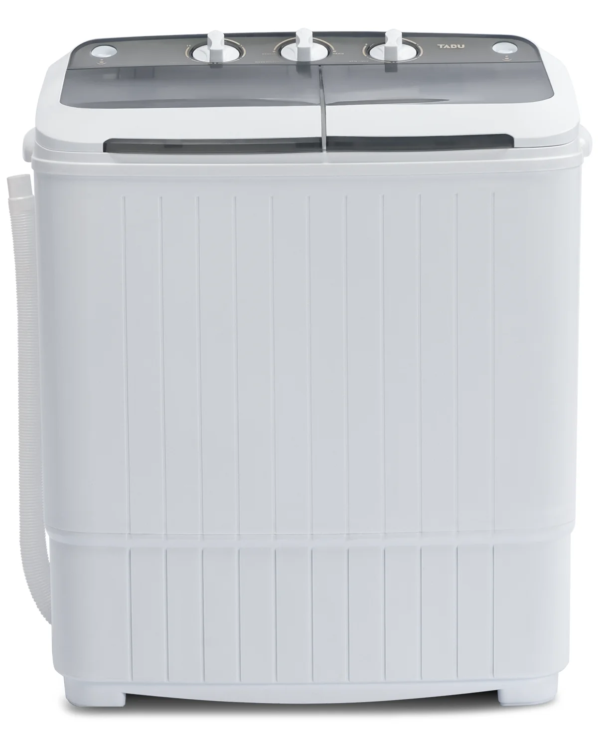 TABU 16.5 lb Portable Washing Machine, Electric Twin Tub Wash&Spin Combo, Semi - Automatic Washer, Gray