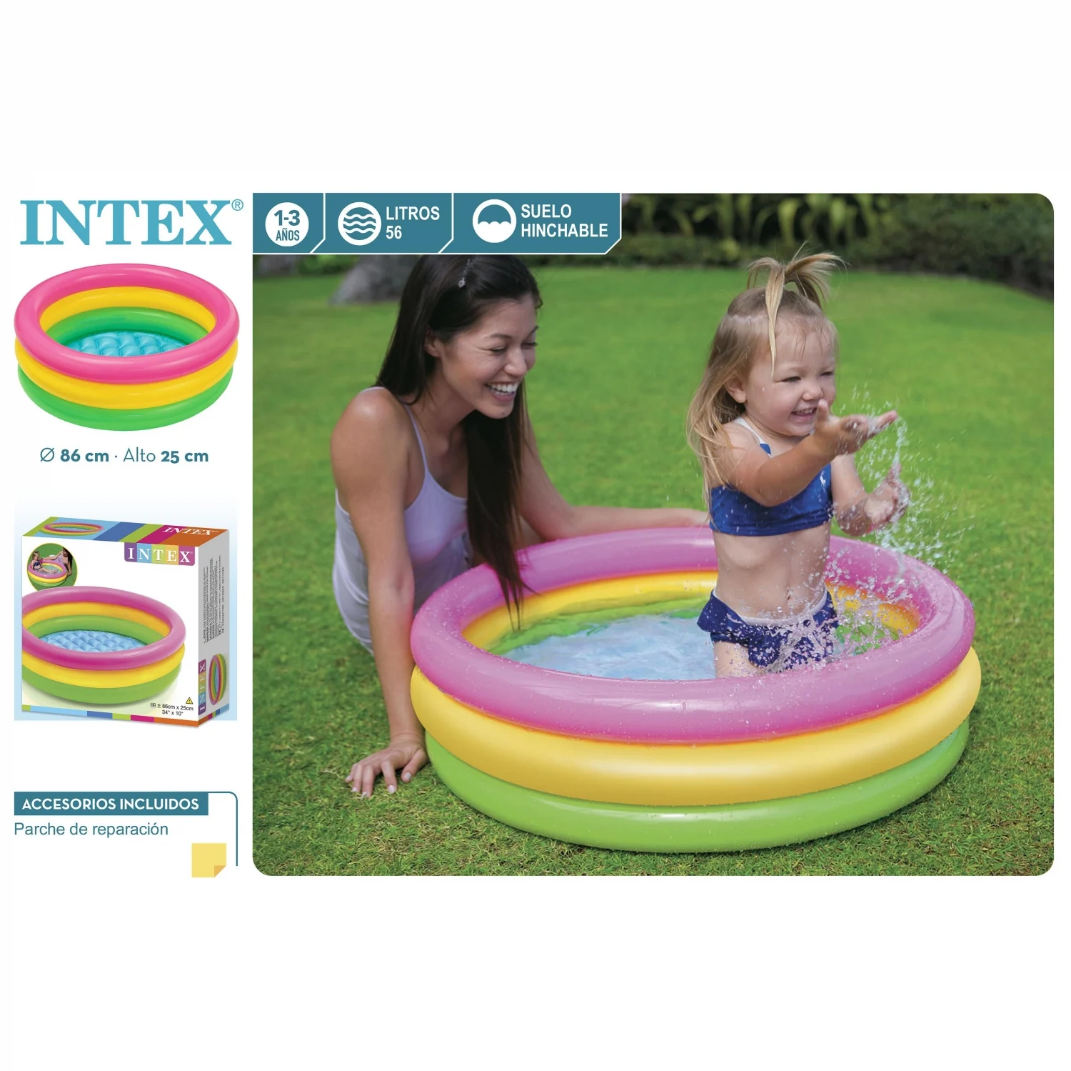 Sunset Baby 3-ring pool 86x25 cm