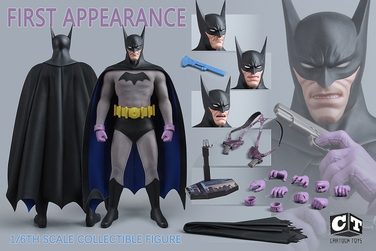 (Pre-order)Cartoon Toys Batman 1/6 First Appearance 12 Inch Realistic Figure CT01