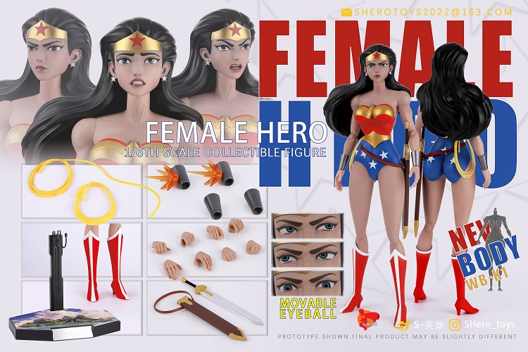 (In Stock)S Hero Wonder Woman 1/6 Female Hero Action Figure SH007