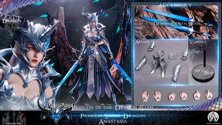 (In Stock)WAR STORY 1/6 WS019A Princess Of The Dragon Clan Figure Statue Model Toys