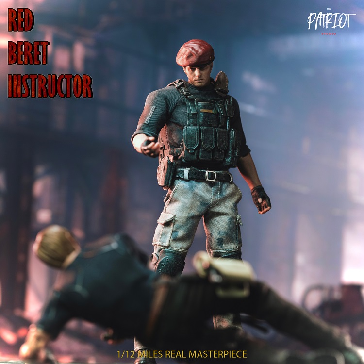 (In Stock)Patriot Studio Resident Evil Jack Krauser 1/12 Red Beret Instructer 6 Inch Figure PA017