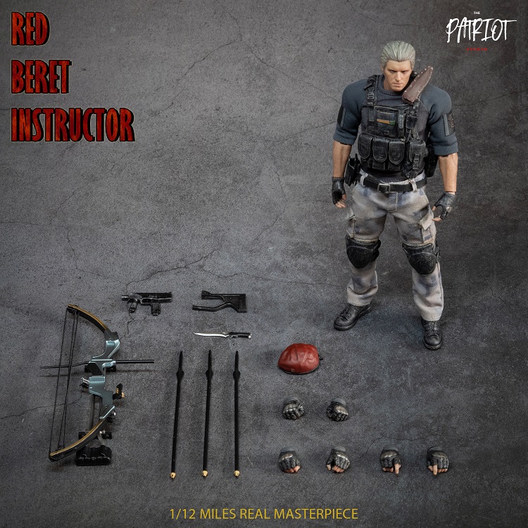 (In Stock)Patriot Studio Resident Evil Jack Krauser 1/12 Red Beret Instructer 6 Inch Figure PA017