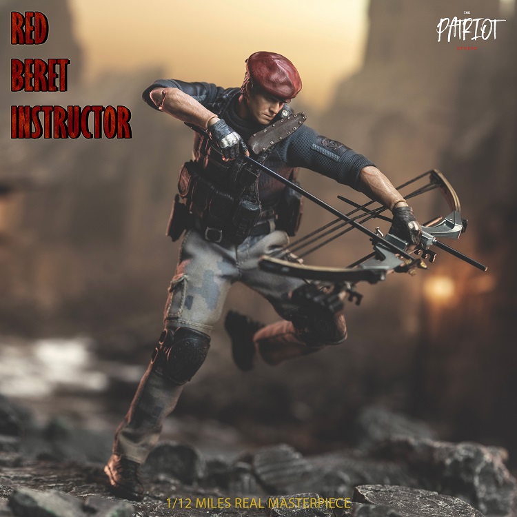 (In Stock)Patriot Studio Resident Evil Jack Krauser 1/12 Red Beret Instructer 6 Inch Figure PA017