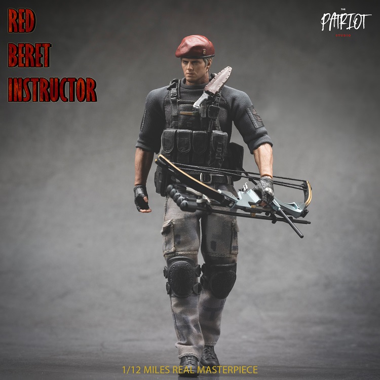 (In Stock)Patriot Studio Resident Evil Jack Krauser 1/12 Red Beret Instructer 6 Inch Figure PA017