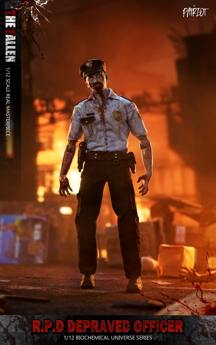 (In Stock)Patriot Studio Zombie 1/12 R.P.D. Officer The Fallen And The Anger 6 Inch Realistic Figure