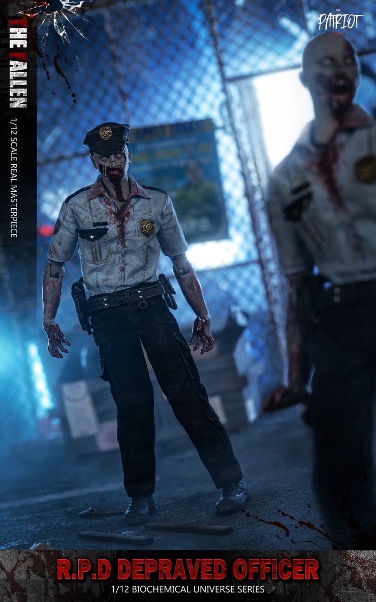 (In Stock)Patriot Studio Zombie 1/12 R.P.D. Officer The Fallen And The Anger 6 Inch Realistic Figure