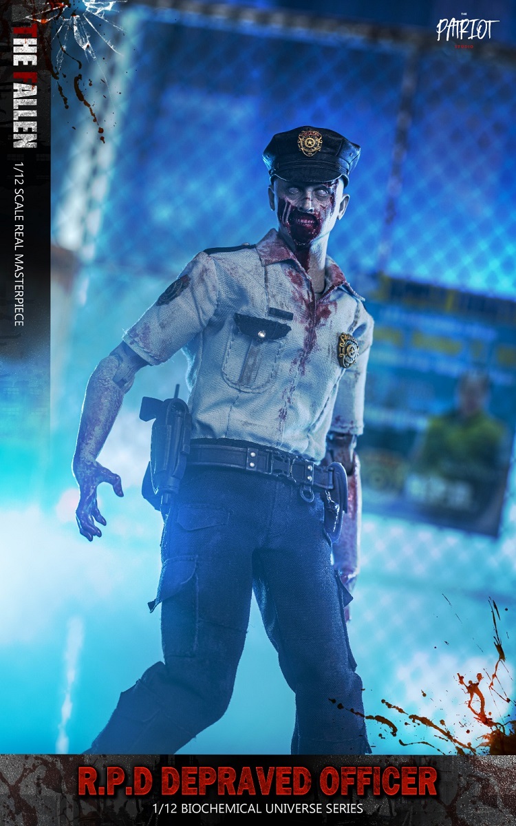 (In Stock)Patriot Studio Zombie 1/12 R.P.D. Officer The Fallen And The Anger 6 Inch Realistic Figure